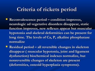 Rickets Hypervitaminosis spasmophilia | PPT