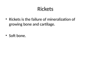 Rickets in children from diagnosis to treatment | PPTX