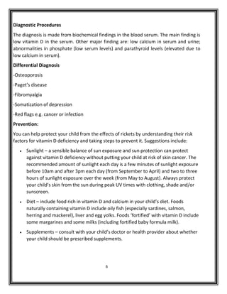 Rickets Rehabilitation program | PDF