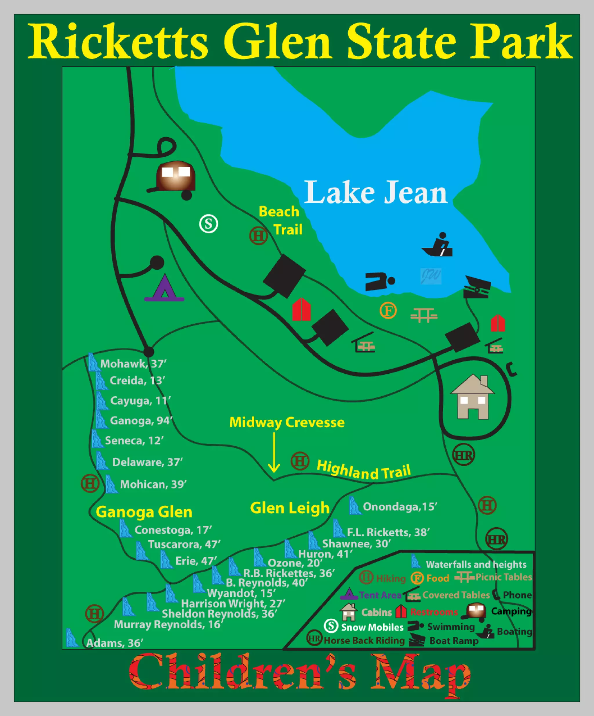 Rickette Ricketts Glen Childrens Map | PDF