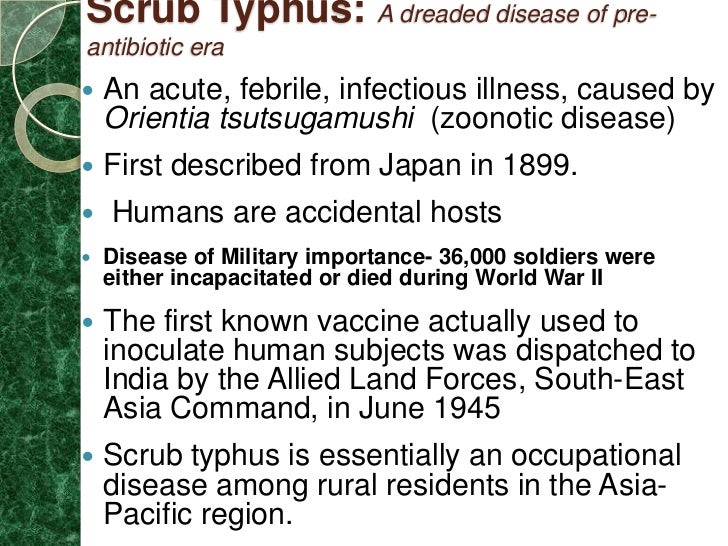 Rickettsial diseases
