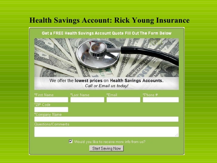 Health Savings Account Rick Young Insurance