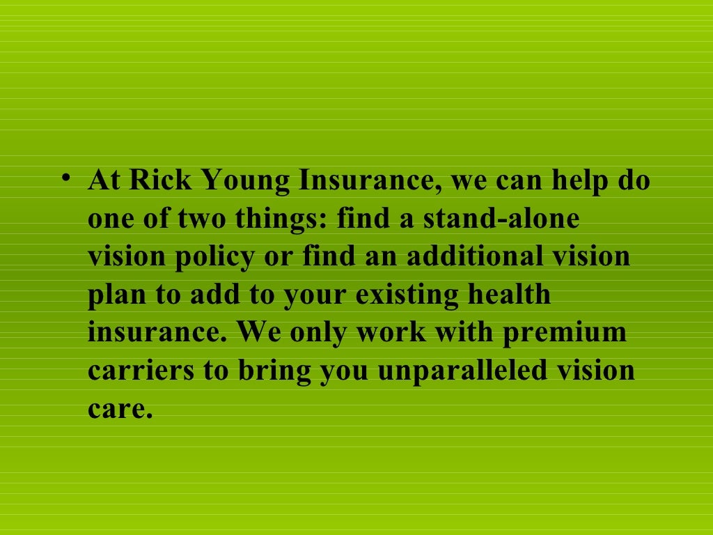 Vision Insurance Rick Young Insurance