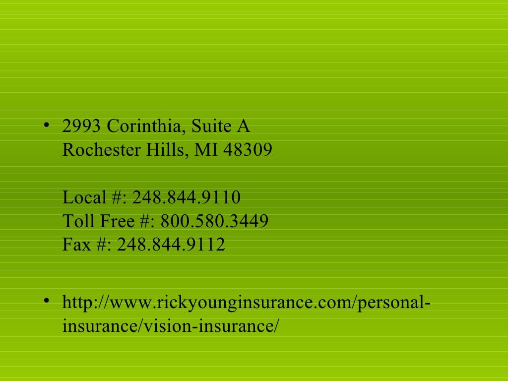 Vision Insurance Rick Young Insurance