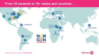 2022 Rotaract Preconvention #Rotaract22
From 18 students to 18+ states and countries . . .
 