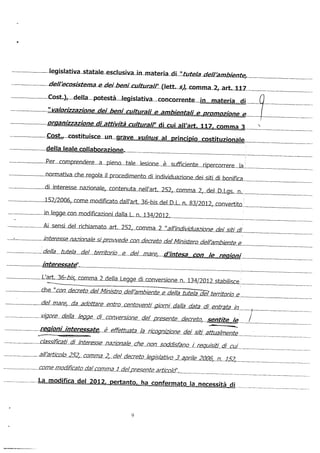 Ricorso VAS contro decreto cancella SIN Pitelli