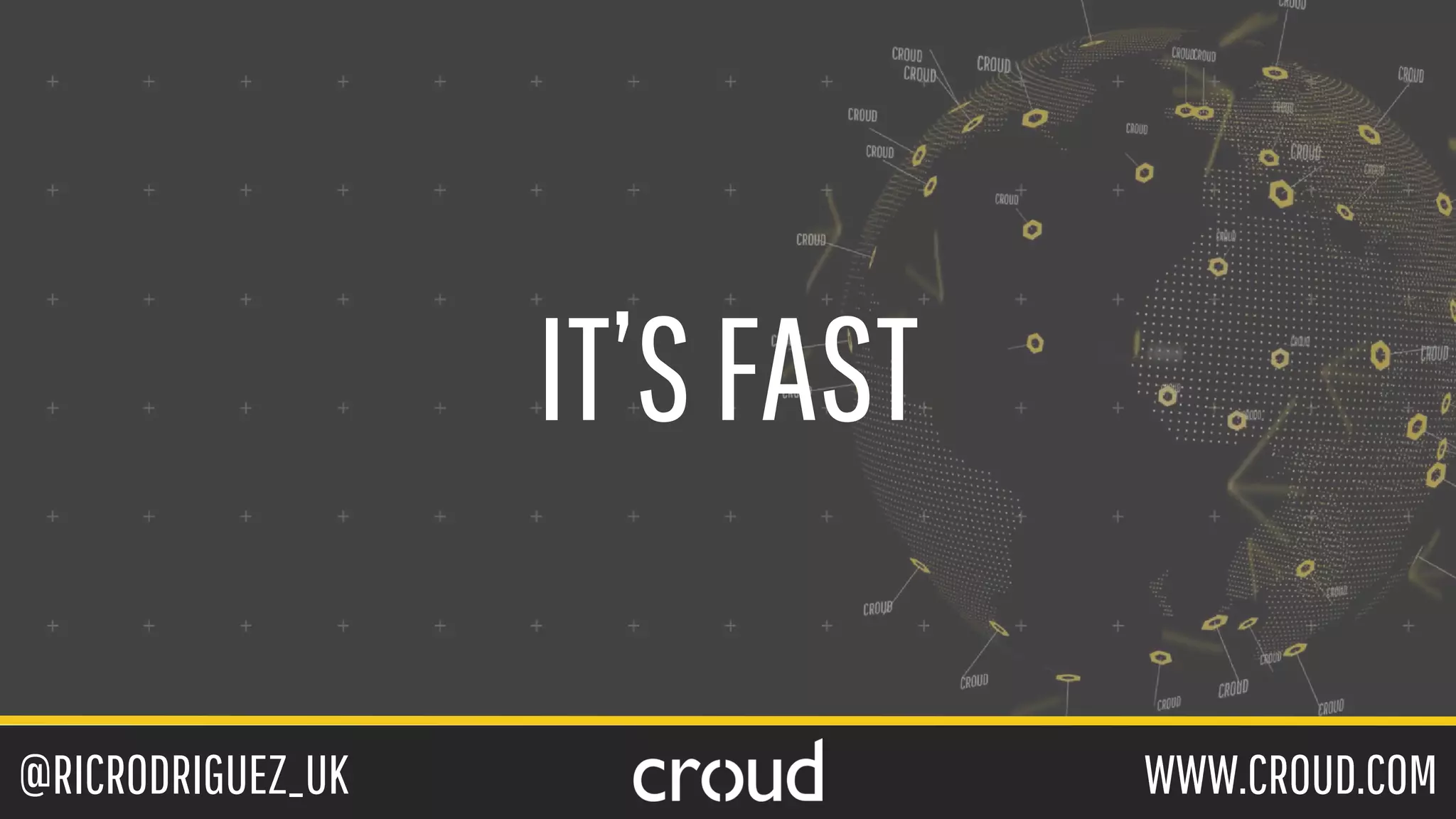 @RICRODRIGUEZ_UK WWW.CROUD.COM
IT’SFAST
 