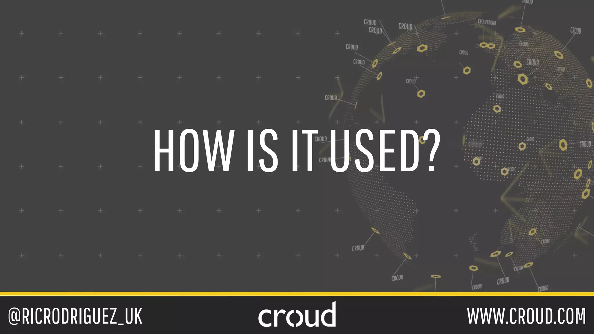 @RICRODRIGUEZ_UK WWW.CROUD.COM
HOWISITUSED?
 