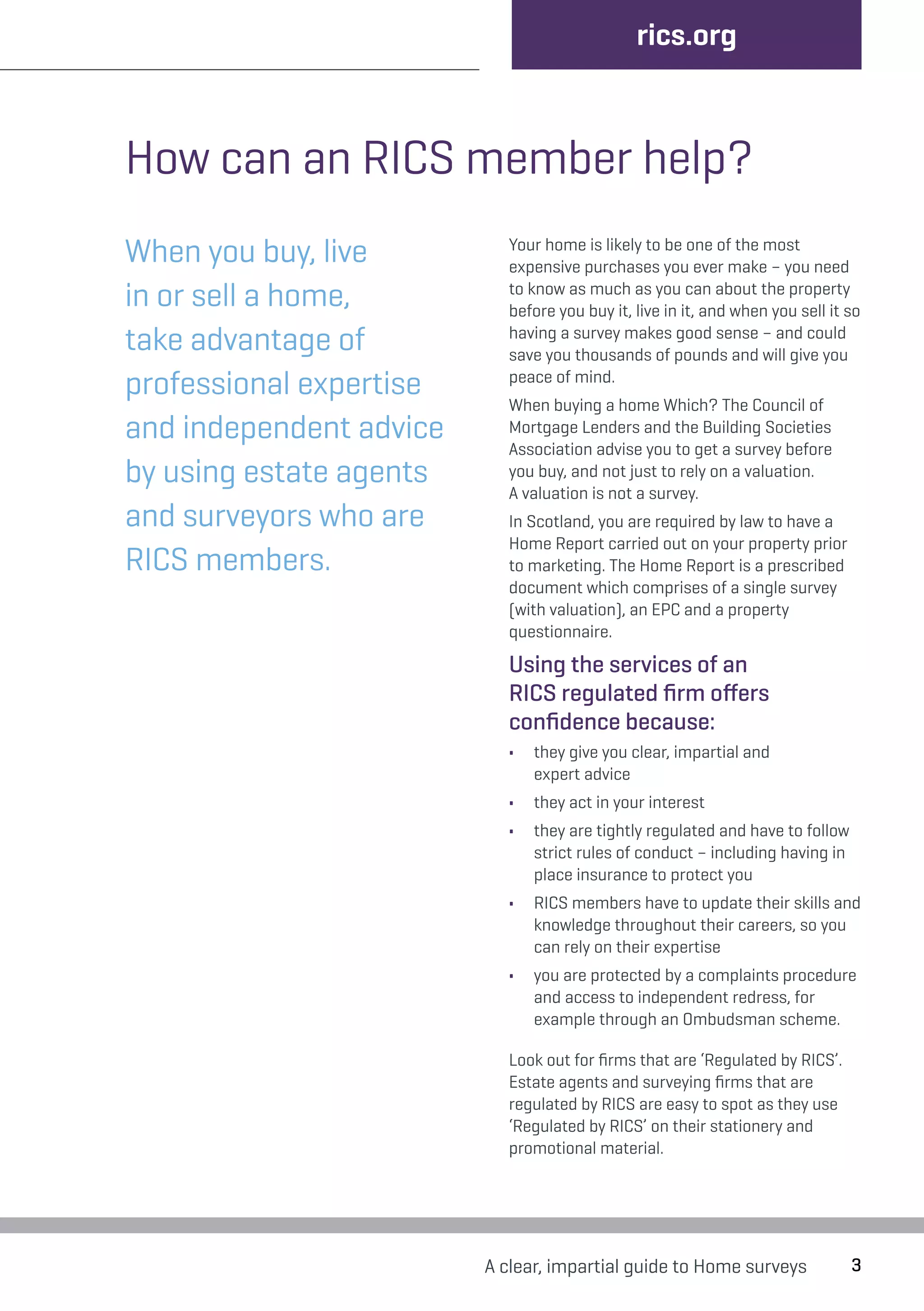 RICS Home Survey Guide | PDF