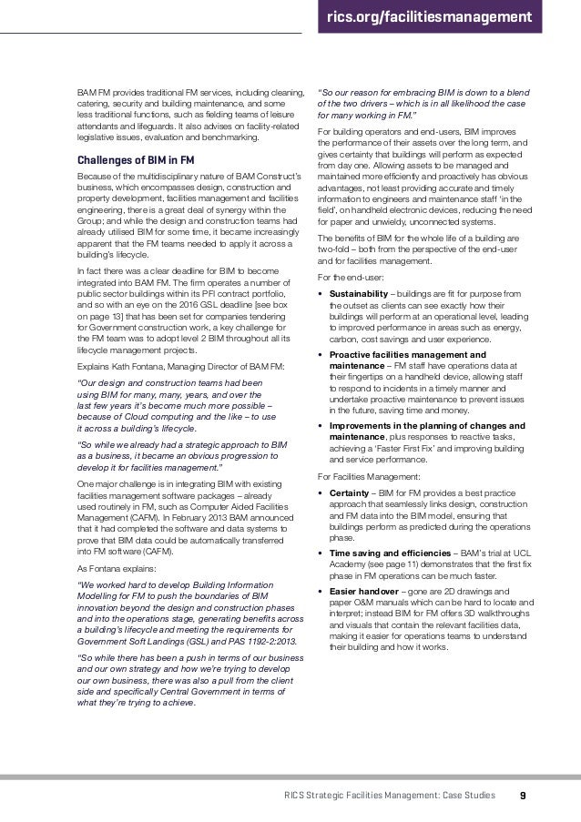 Rics Strategic Facilties Management Case Studies