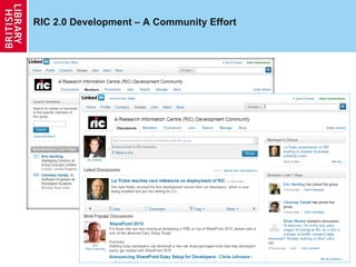 RIC 2.0 Development – A Community Effort 