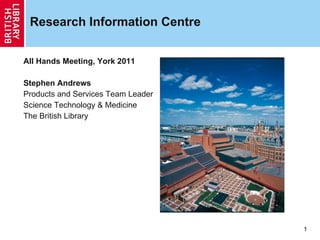 Research Information Centre ,[object Object],[object Object],[object Object],[object Object],[object Object]