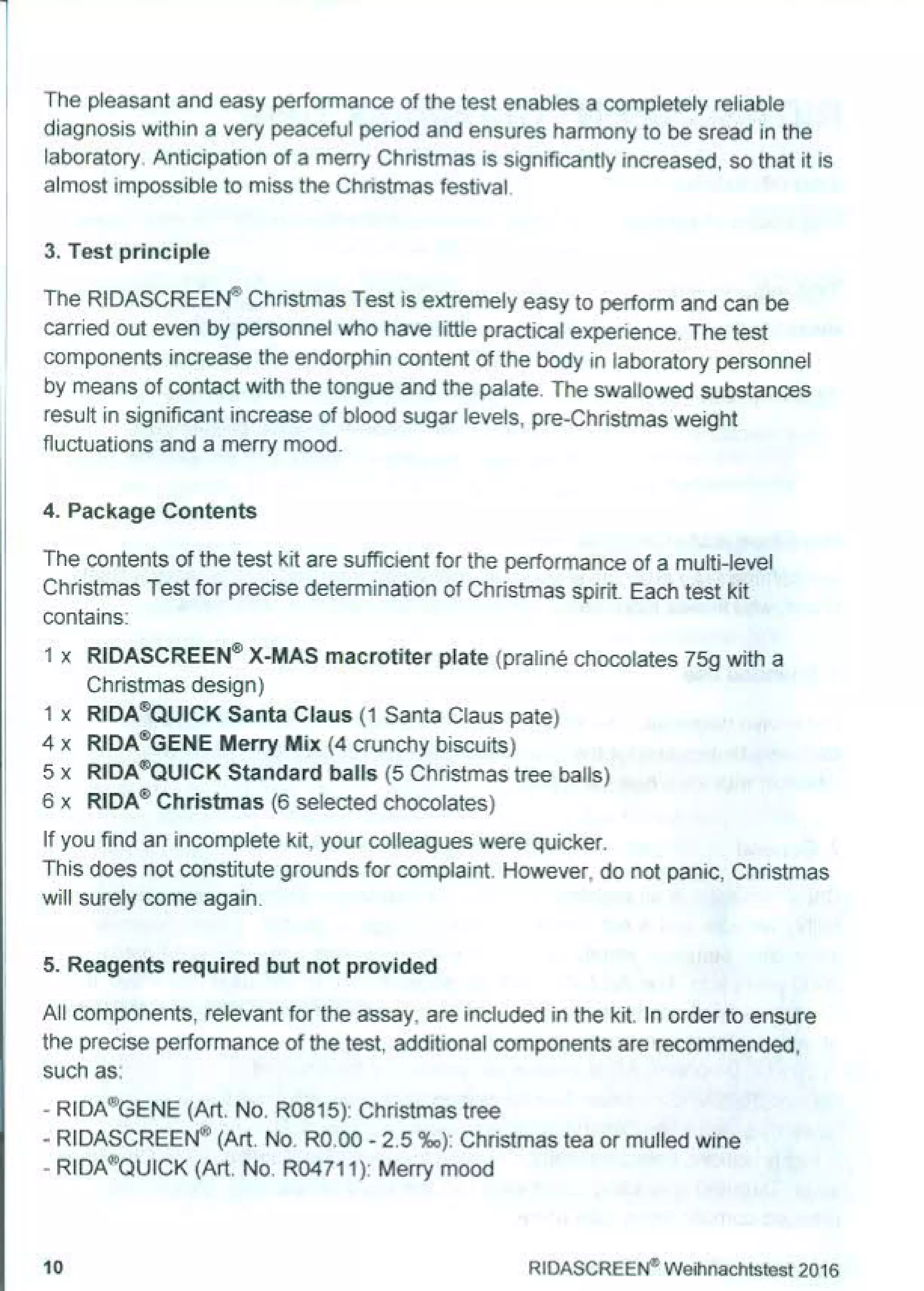 RIDASCREEN Christmas Testkit from R-Biopharm