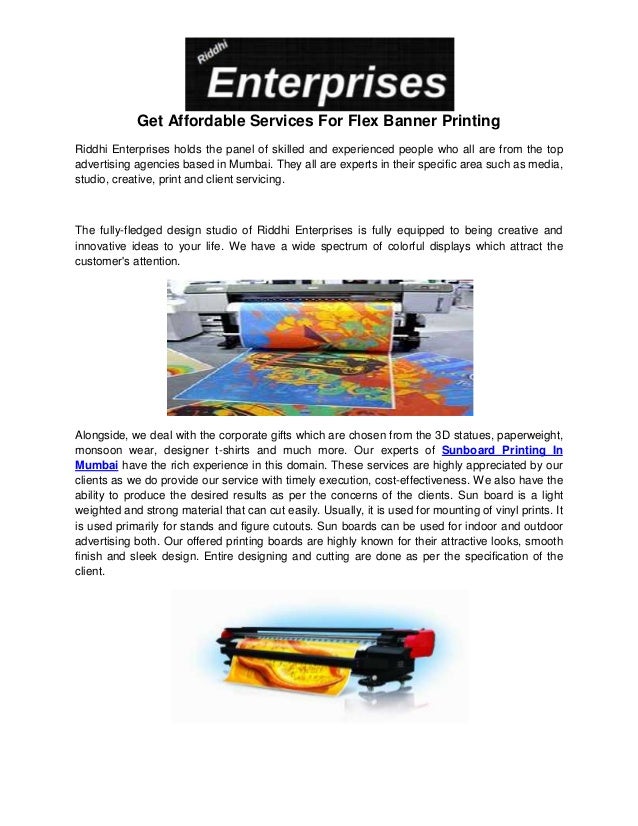 Get Affordable Services For Flex Banner Printing