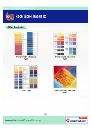 Other Products:




       Drimaren HF - Reactive        Drimaren XN - Reactive
               Dyes                       ...