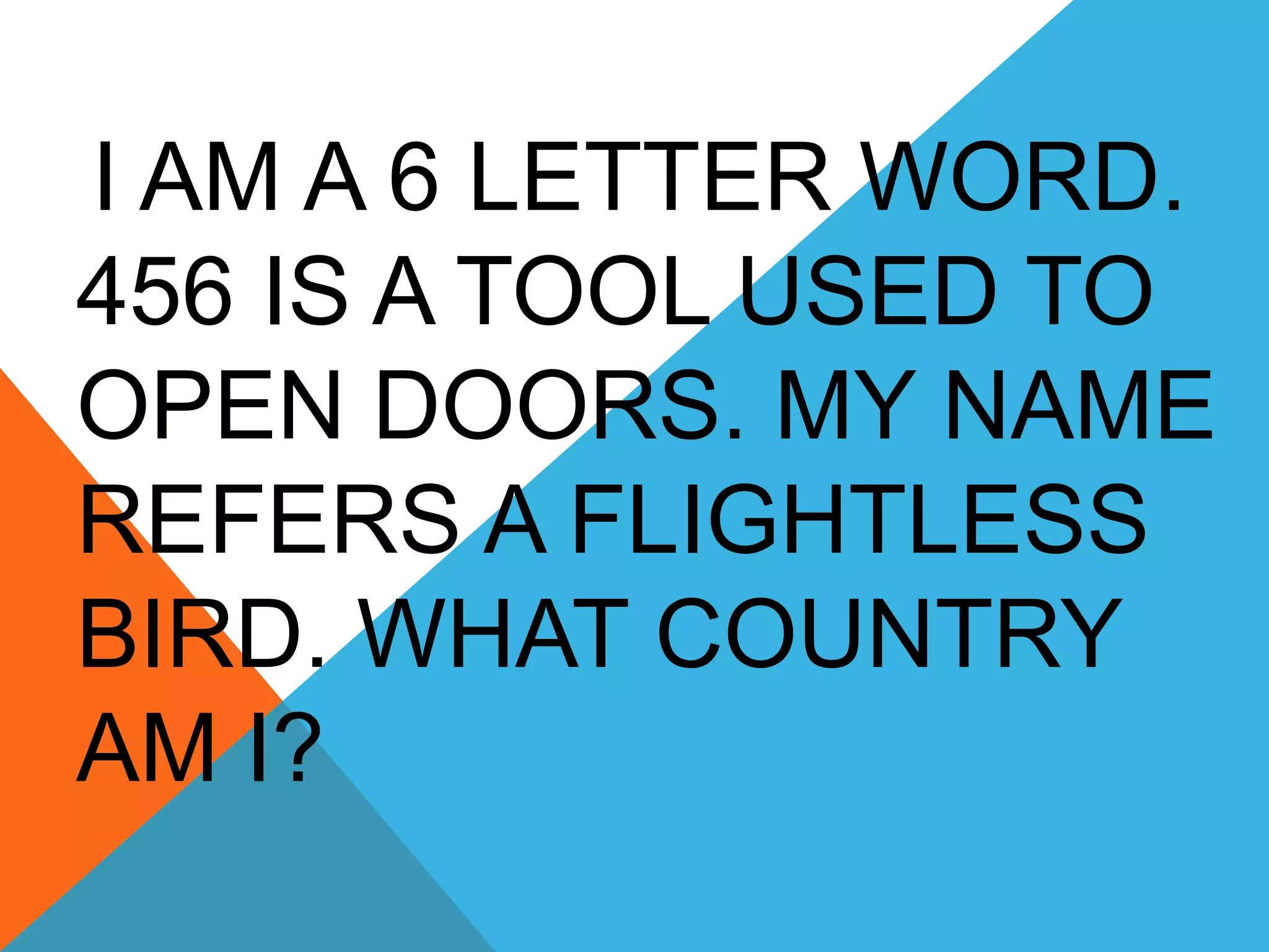 Country riddles | PPTX