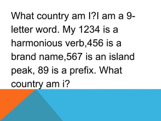 Medical Humour Riddles Country riddles | PPTX