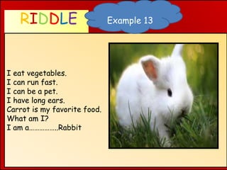 Carrot Riddle Animal Riddles. | PPT