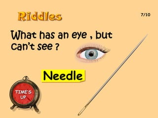 Riddles for English as a good tool...ppt