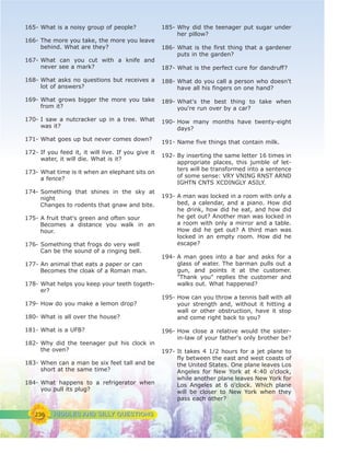 Silly Questions Riddles Riddles and silly questions | PDF