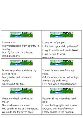 Freight Rate Riddle Transportation Riddle | DOCX