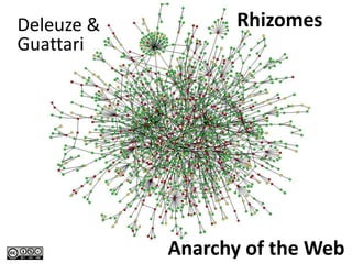 Deleuze &          Rhizomes
Guattari




            Anarchy of the Web
 