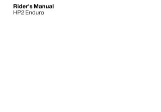 Rider's Manual
HP2 Enduro
 