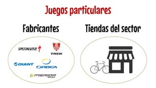 Tiendas del sector 
Fabricantes 
Juegos particulares  