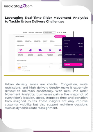 Rider Tracking API for Delivery Insights | PDF