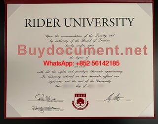 Rider University diploma