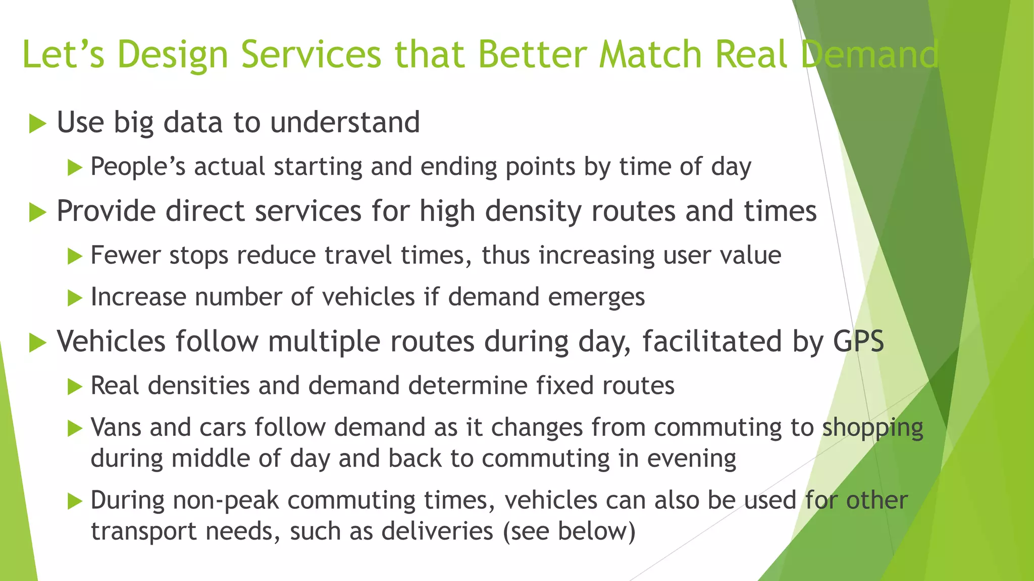 How Much Space Does Bright Red Occupy? 1% of Space? Two
Major Areas/Routes for Most of the Day (Green Boxes)
Midnight 3AM 6AM 9AM
Noon 3PM 6PM 9PM
 