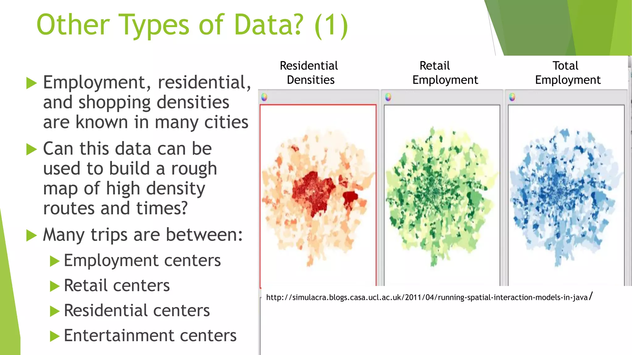 Many other Examples in Singapore and
Other Places
 Any location with many low- and mid-income people is one
end point
 Low price retail outlets
 Popular shopping malls
 Popular weekend destinations: beaches, parks, theme parks
 Schools, universities, and government offices
 Entrepreneurs can connect these end points with residential
locations that are close and are densely populated
 Learn from results, expanding successful routes and reducing
unsuccessful routes
 Data base will improve over time
 