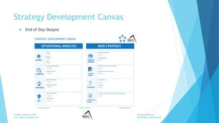 Strategy Development Canvas
 End of Day Output
© Ridge Consulting 2016 All Rights Reserved
www.ridge-consulting.com info@...