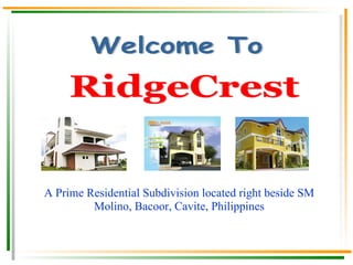 Welcome To A Prime Residential Subdivision located right beside SM Molino, Bacoor, Cavite, Philippines 