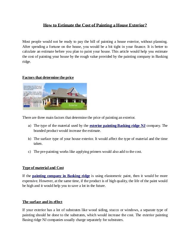 job cost estimator for painting contractors