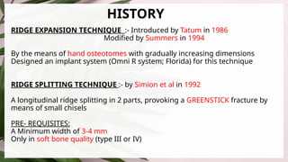 Ridge Split Techniques in Prosthodontics: Enhancing Alveolar Ridge for ...