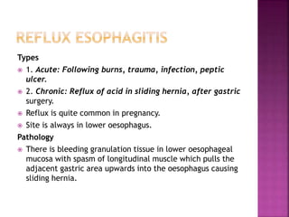 Reflux Types Esophagus : Benign and Malignant diseases | PPTX