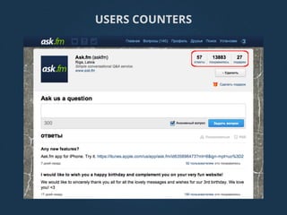USERS COUNTERS
 