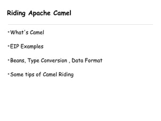 Riding Apache Camel