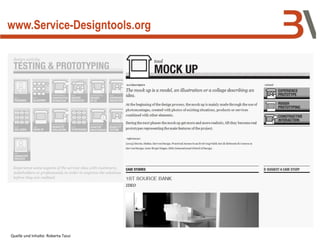 www.Service-Designtools.org
Quelle und Inhalte: Roberta Tassi
 
