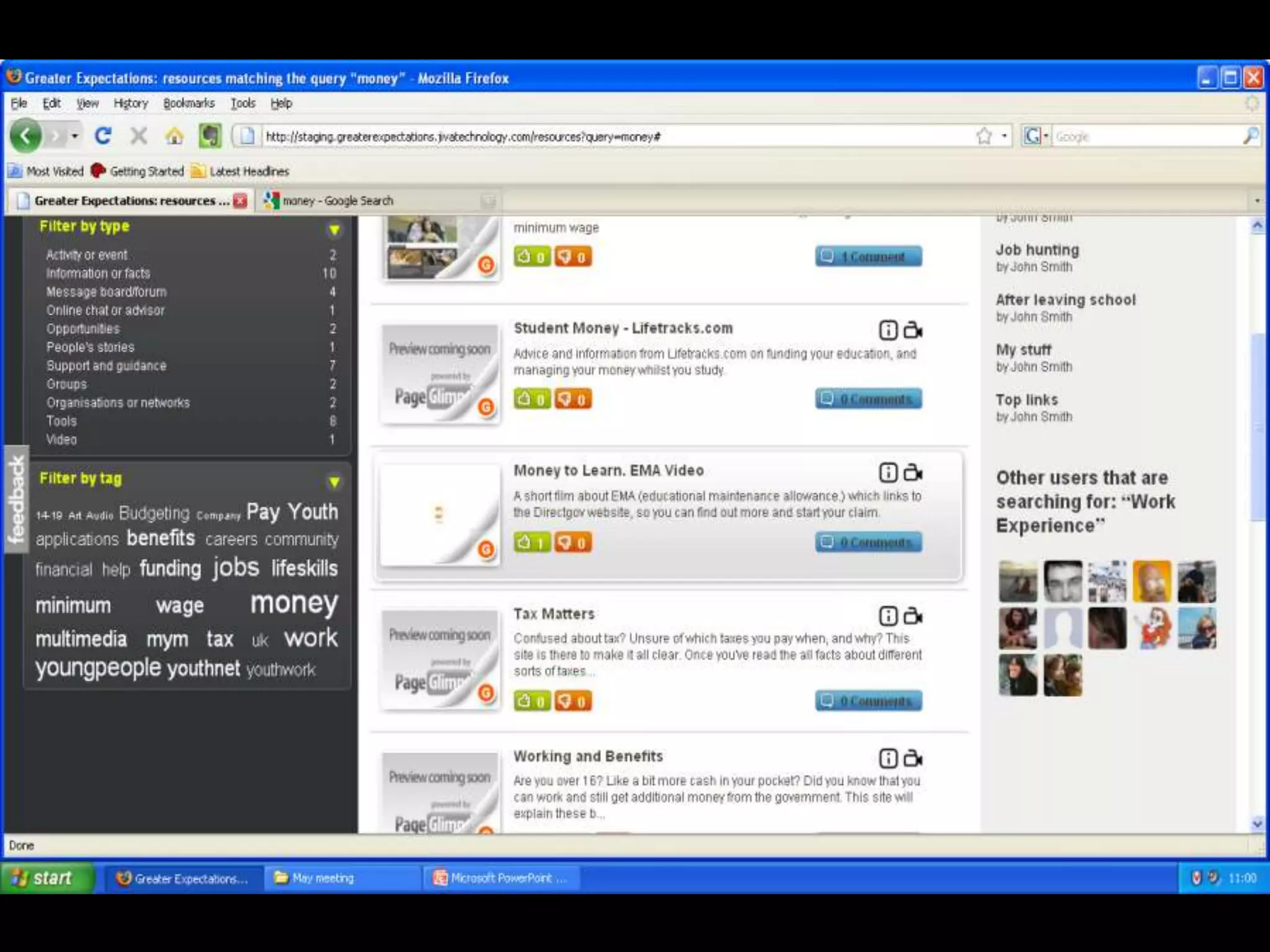 Quick Thoughts Content?  What would you put in? 