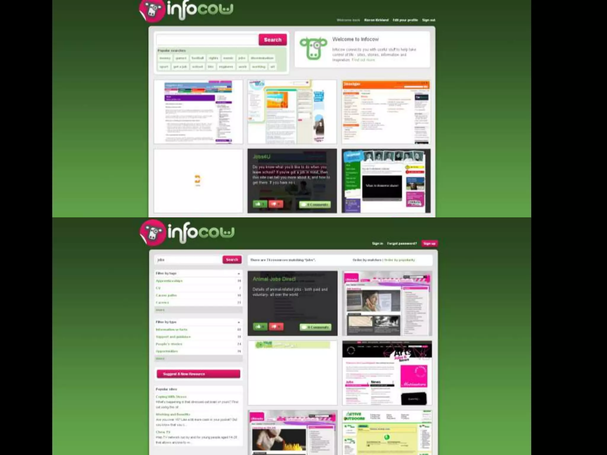 What does Infocow cover? Anything that can:support young people to explore their interests and aspirationsbecome more aware of their entitlements9 main ‘theme’ areas...www.infocow.org.uk