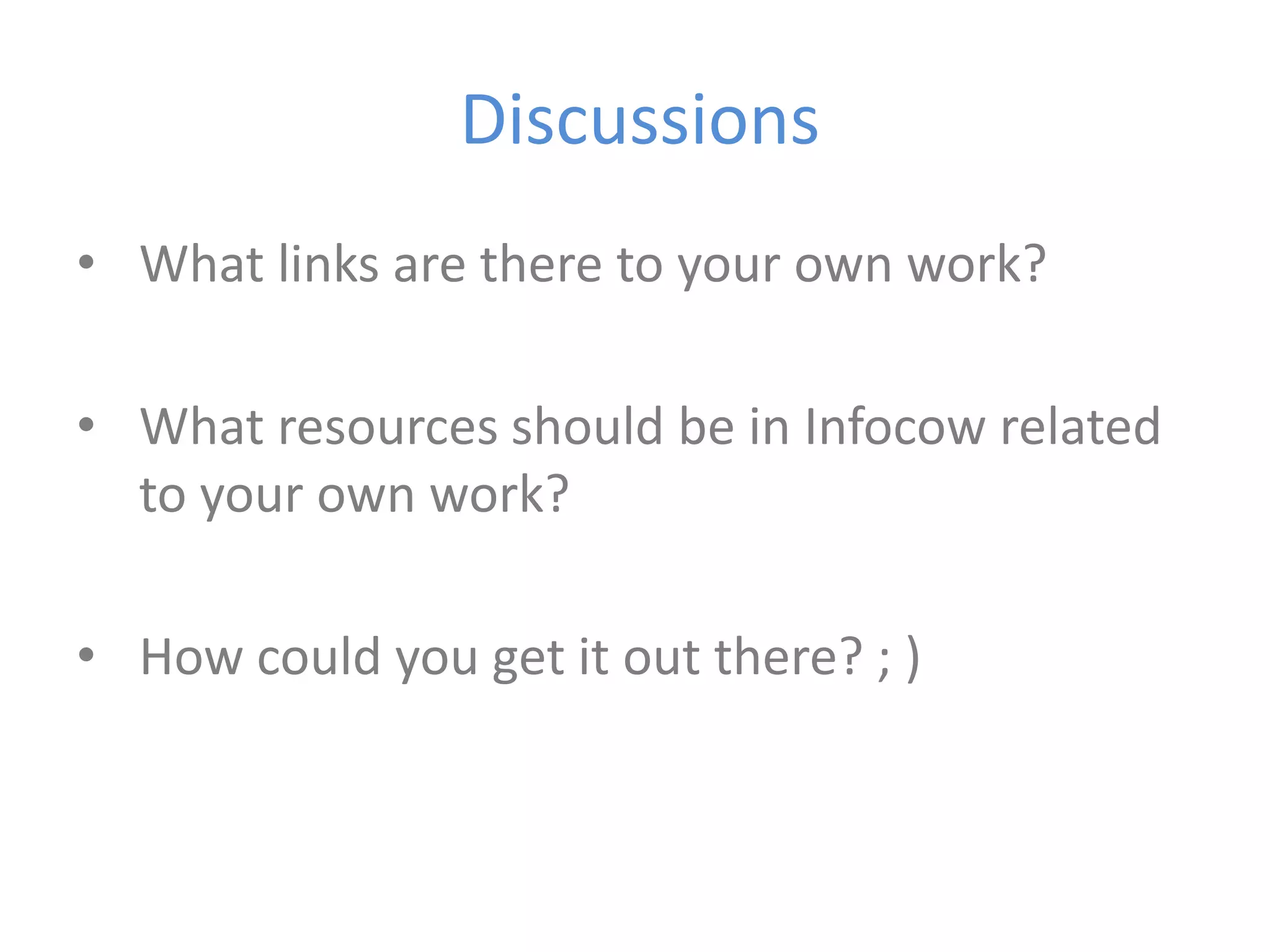 Where can you use                     ?In and out of ‘formal’  settings Informal tool to support young people in exploring their livesFormal Education 	- PSHE	- Citizenship Extended services – support connecting young people to a ‘varied menu of activities’Part of youth engagement– connecting young people to opportunities, and extending staff knowledge Sharing your own resources And..?www.infocow.org.uk