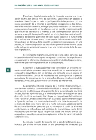 UNA PANORÁMICA DE LA SALUD MENTAL DE LOS PROFESORES PDF