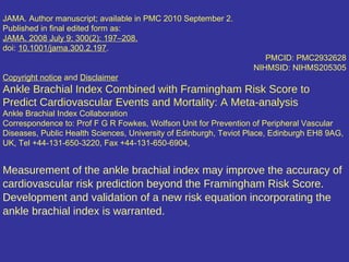 JAMA. Author manuscript; available in PMC 2010 September 2.
Published in final edited form as:
JAMA. 2008 July 9; 300(2): ...