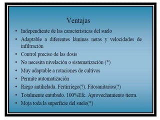 Riego por aspersion | PPTX | Agriculture | Industries