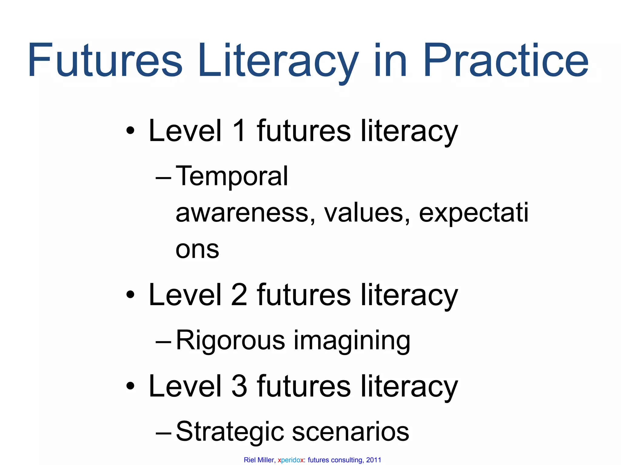 Exploratory futures: imagining the potential of the present