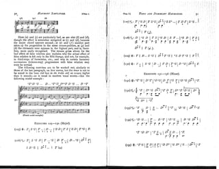 .p
,j
q
i
'j
i
HARMONY
SIMPLIPZED.
even be normal.
The following exercises are to be worked out, similarly to
those of the last paragraph, on four staves, but the tenor is not to
be noted in the bass clef but in the treble clef,an octave higher EXERCISES
131-136 (Minor).
than it sounds-as is usual in modern vocal scores--like the
follorving model example :
( I ~ I ) $ : ' T " S ~ D ~ T ~ ~ ~ ' S I D , ; T I ~ S
if140'~l~Y:T
r. c Lr
a 5
.. D 3 1 " T . . " D 4 S /
111 G i " l :
a 5
D ' T j 4 0 D S . . I D ' S D S 1
111
EXERCISES
125-130 (Major). ii P , P P P ' i 7 i
(125) 0:T S"S T S D T S S D T " S
/ " I 1 1  E a T D D D + j ' T S . . ) D 4 S D . . I o 1 :
6
,
I11 v ,*I
p" "
I I r o
'
( 1 3 5 ) ~ : ~ ~ ~ ~ ~ ~ / ~ ~ ~
111 1 I v
I
 