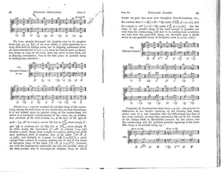 98 I Y A ~ ~ ~ O N Y
SIMPL~RIED. [chap.11.

We have already discussed the diceptive close in its simplest
forms (pp. 72, 77, 84) j if we now define it quite generally as a
close disturbed by foreign notes, but in feigning consonant form,
all closes introduced in 107-1 10 must be looked upon as decep-
tive closes as soon as the tonic does not enter in pure form, but
as feigning consonance, thus in the first place as 'parallel clang
or leading-tone substitute :
-
' D a y P s FP s -D a 5 G
Above (111-112) we avoided the parallel clang of the contra.
clang among the half-closes,for the reason that, in close.formations,
it is not looked upon as l~arailelclang of the contradang, but
rather as a chromatic transforlnntion of the tonic, viz., as leading-
toze substit~rleof the ionic-variant, i.e., of the tonic of /he opporile
6-
mode :e.8, a$+in C-major, not as '
S
]
,but as T
'
:
,
,
more simply T ;
"I <
and 'g# in A-minor,not as+Dp, but as T:,,,, more simply P.
In other words, the succession $+-abf in c-major [ I I ~
(a)]
denotes a pzrick chat?@from c-major to c-mirmr, lnnhiq use of the
most nrsionzary fovnr of deceptive close of the Latter [D-rE cf:
I I 3 ( 4 1 , and sin~ilarlyin a-minor oa-og$ [I 14(h)] is a quick
change from a-minor to A-major,makinx use of caneof the forms
of deceptive close of the latter PS-P, cf:113 (e*)] ; however,
not only the leading-tone substitute, but also the para/fel clang of
$he ionic-z'ariant may be bovrowed for deceptive closes, by which
means we gain two more new deceptive close-formations, viz.,
for A-minorfirst ef-"c# [=D-+Tp,really T;$, cf:I 14 (c)],and
for c-major ~c-eb+ [=@SSSTp,
really T;!,cf: 114 (d)]. But the
close to the parallel clang of the tonic-variant is possible not
only from the contra-clang, and that to its leading-tone substitute
not only from the plain-fifth clang; we therefore gain a whole
series of new.possible forms of deceptive close [ I I ~
(e)-(m)] :
Certainly all the deceptive closes from 114 (a)-(m) giverise to
difficulties in the further retaining of the tonality, and come
rather near to a real transition into the fifth-change key (key of
the tonic-variant); at least they necessitate the use of the chords
of the Dorian sixth or Mixolydian seventh for the return over
the contra-clang and the quickest possible regaining of the plain-
fifth clang or its parallel clang, e.8 :
 