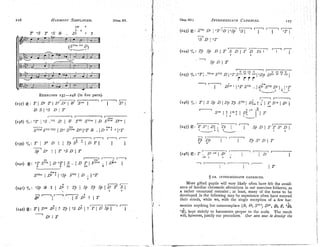 EXERCISES
237-248 (in five parts).
$
+
P I
1 r
-
-
7
I T'S" 1 T
§ 12. INTERMEDIATE CADENCES.
More gifted pupils will very likely often have felt the avoid-
ance of familiar chromatic alterations in our exercises hitherto, as
a rather unnatural restraint; at least, many of the turns to be
developed in the following may by experience often have entered
their minds, while we, with the single exception of a few har-
monies anything but commonplace (3,
73, S1"<,
D3>,
&
2
, .
$
,
.&,
"a),kept strictly to harmonies proper to the scale. The result
will, hpwever, justify our procedure. Our ai?n was fodevelop fhc
 
